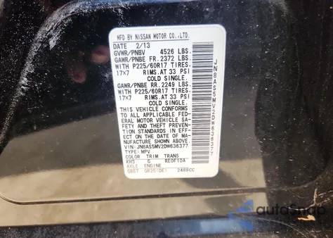 2013 Nissan Rogue S z USA, uszkodzony, nr VIN JN8AS5MV2DW636377